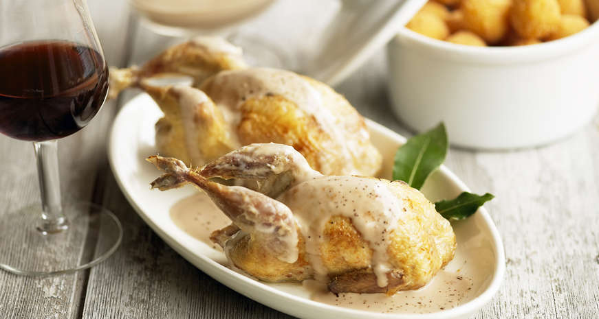 fried quail with gravy