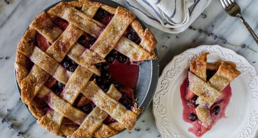 Make the best use of end-of-season peaches with this fragrant lavender-scented pie