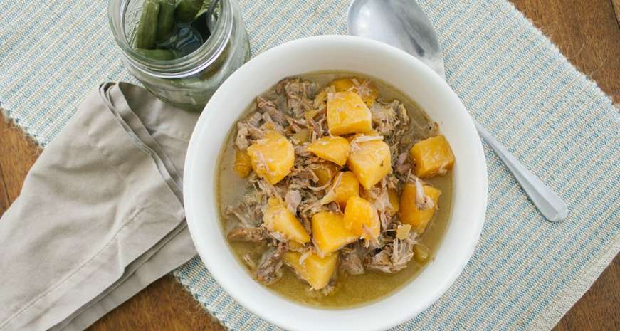 Rutabagas with braised pork