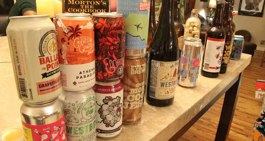 A bottle share "graveyard," in progress