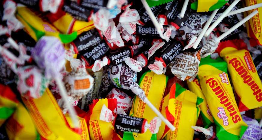 Halloween candies ready for trick-or-treaters