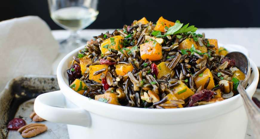 Wild Rice Butternut and Pecan Pilaf