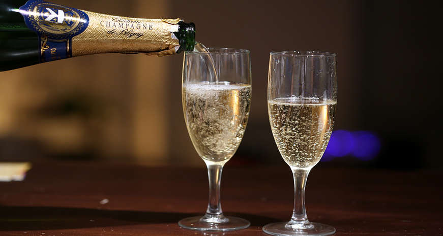 Flutes of champagne