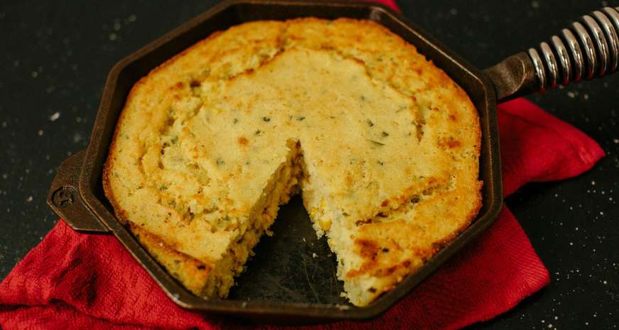 Jalapeno cornbread in a FINEX skillet
