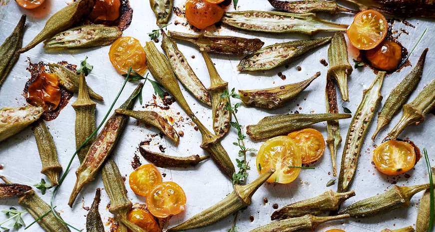 Anne Byrn's Roasted Okra and Tomatoes