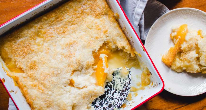 Pantry peach cobbler