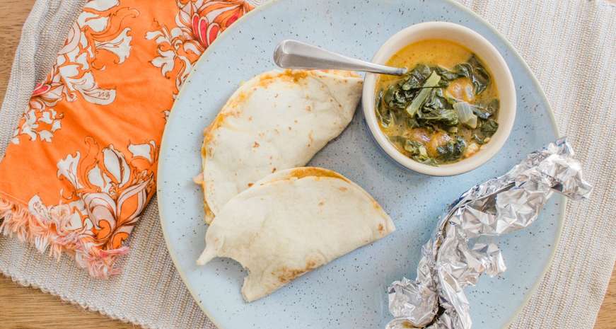 Veggie Tacos and Turnip Greens