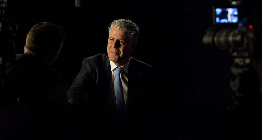 Anthony Bourdain during a Peabody Awards interview