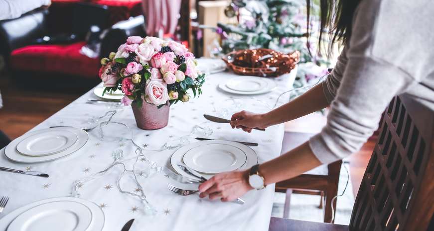 Family dinner table