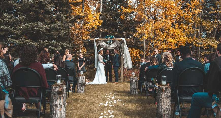 fall outdoor wedding