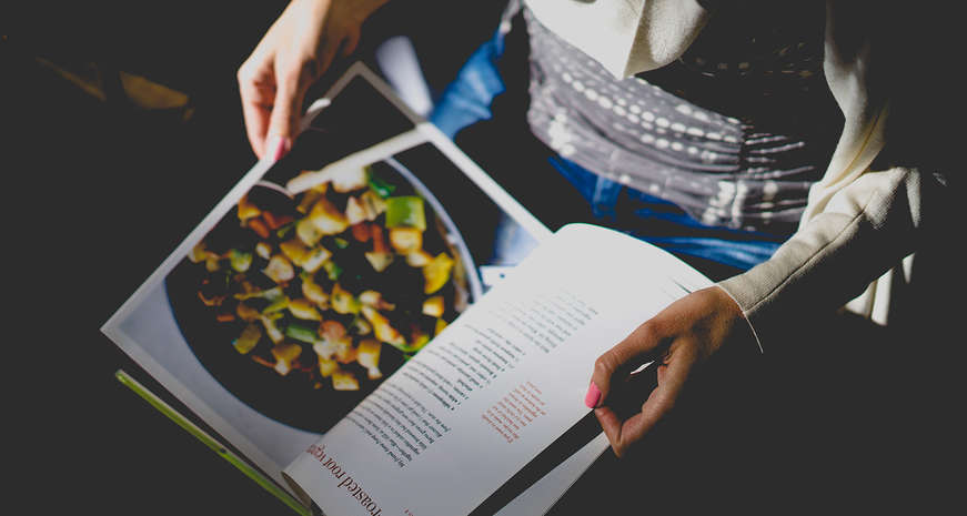 reading a cookbook