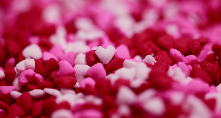 Heart-shaped sprinkles