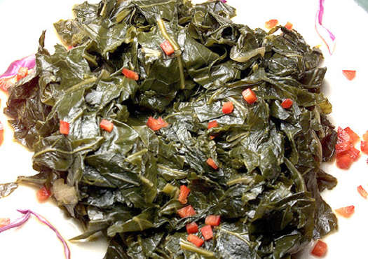 Honey-Braised Collard Greens from OK Cafe