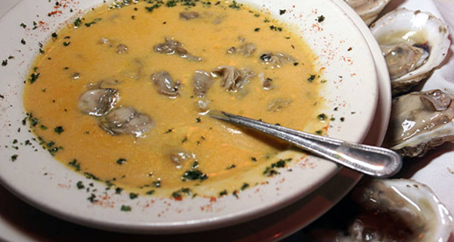 Spicy Oyster Stew from Comeaux's Louisiana Bar & Grill Southern Kitchen