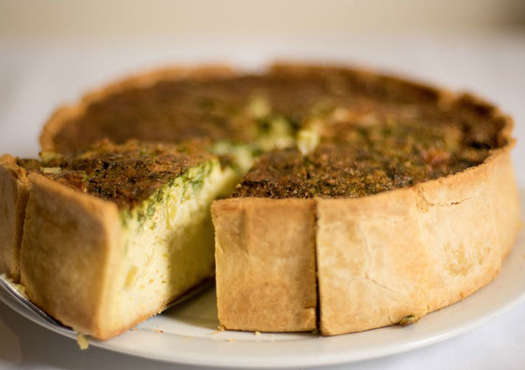 Crab and Spinach Quiche