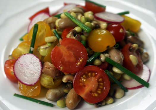 Tomato and Boiled Peanut Salad with Sherry Vinaigrette