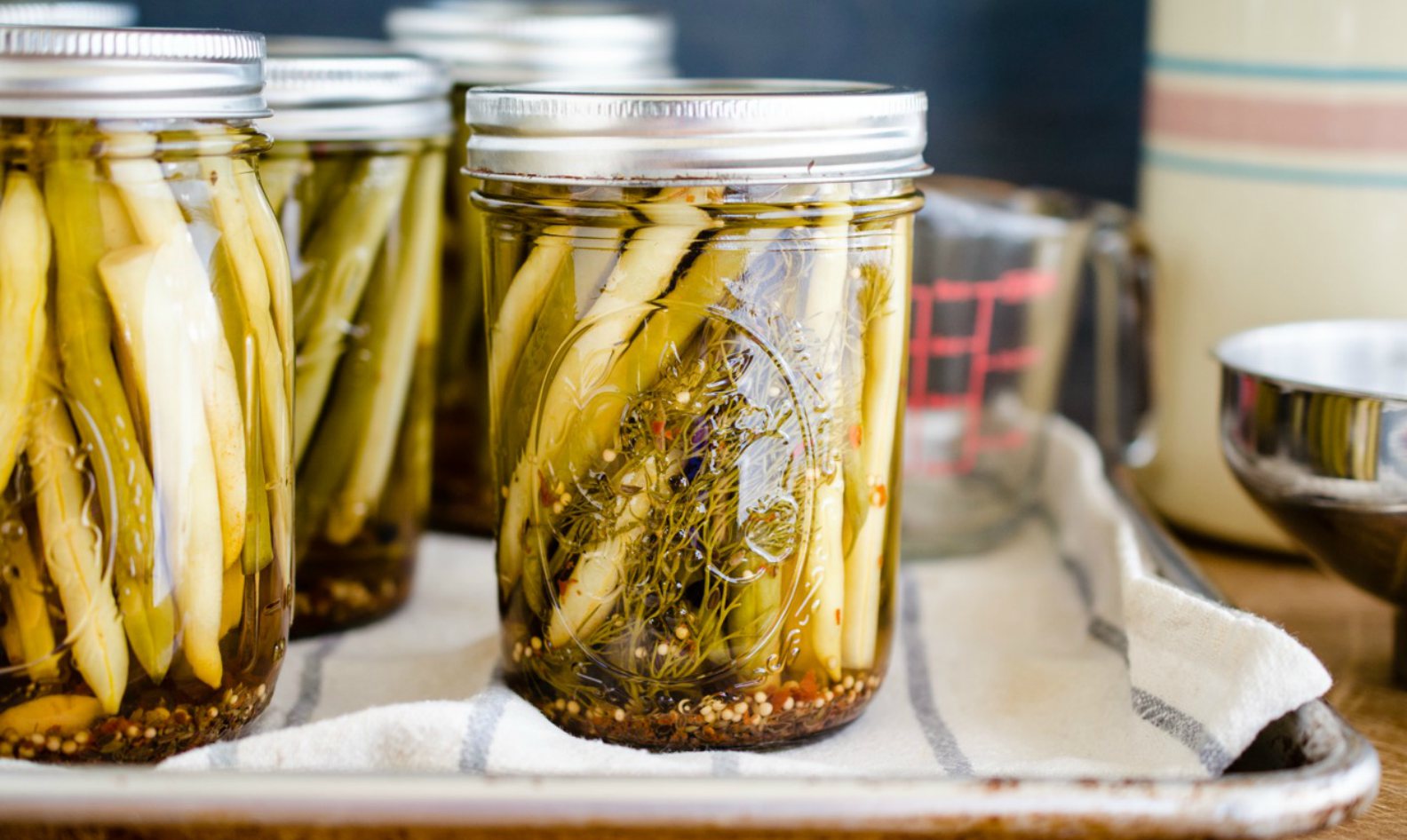 Virginia Willis Spicy Dilly Beans Southern Kitchen A good use for a pound of end of summer pole beans. virginia willis spicy dilly beans