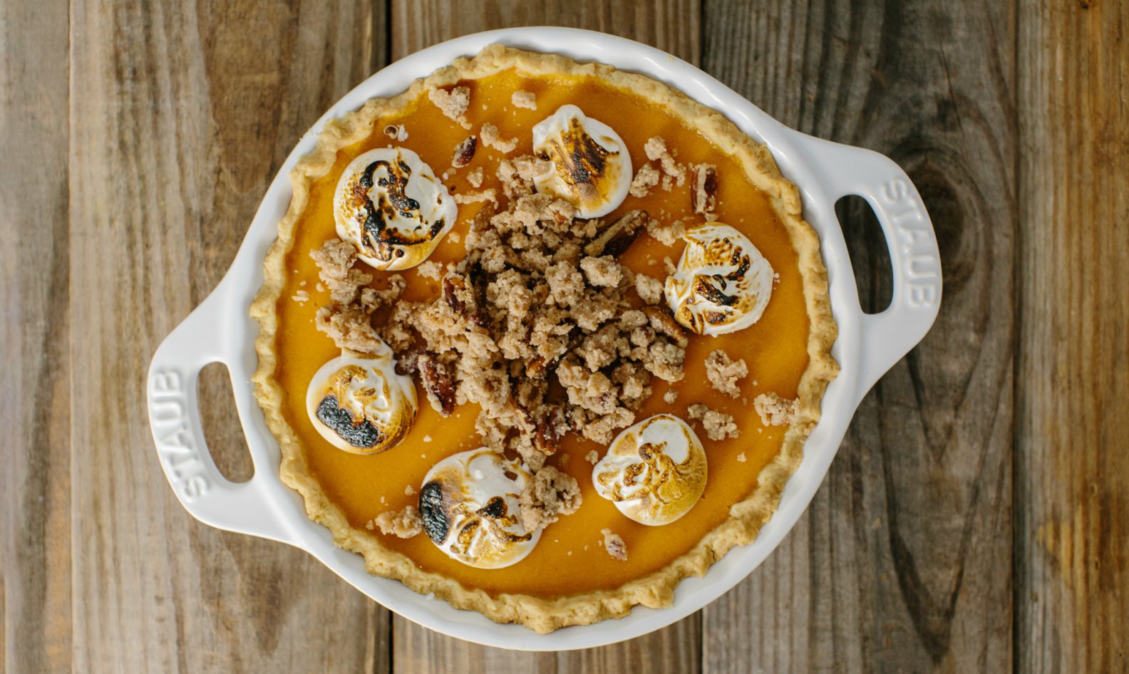 Recipe Sweet Potato Pie with Marshmallows and Pecan