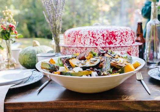 Grilled Kabocha Squash Salad with Maple Vinaigrette